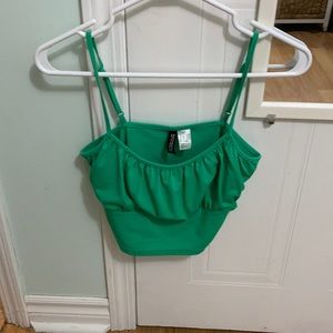 Green crop top